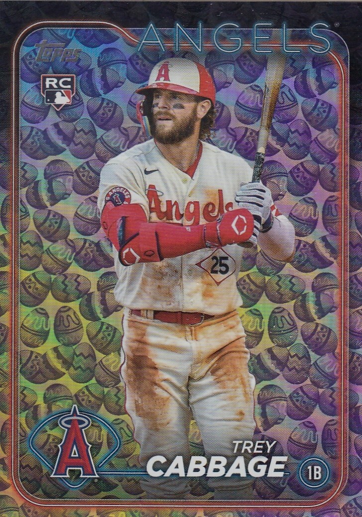 TREY CABBAGE TOPPS ROOKIE EASTER EGG HOLIDAY PARALLEL RC ANGELS #321 2024 24