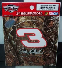DALE EARNHARDT SR #3 CAMO DRIVERS SELECT RACING NASCAR 3" ROUND DECAL STICKER