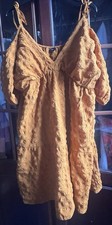 Orange Tan Summer Holiday Dress Boohoo Size 22 Low Back , Shows Shoulders