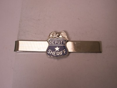 Deputy Sheriff Vintage Tie Bar Clip shield badge cops law enforcement