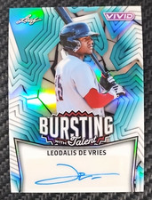 2025 Leaf Vivid Leodalis De Vries 3/10 Refractor AUTO Rookie ATHLETICS #TA-LDV
