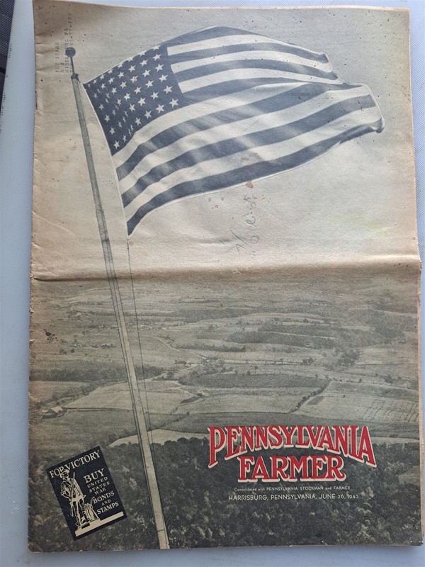 Pennsylvania Farmer Magazine - June 26, 1943 - U.S. FLAG Cover