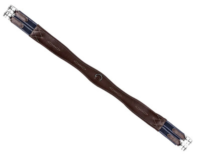 Suffolk Fancy Stitched Girth - Havana - 46''