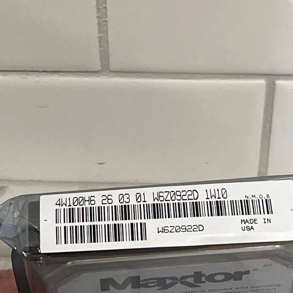 Maxtor 4W100H6 100GB IDE 3.5" Hard Drive HDD Sealed In Package - Image 3 of 4