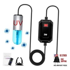 3W Mini Aquarium Algae Removal Light with Timer - Waterproof - 3 Inch - 3W Mini