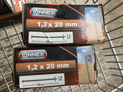 2 Packungen Nägel Nagel Blank  1,2x20mm / HolzReg12..