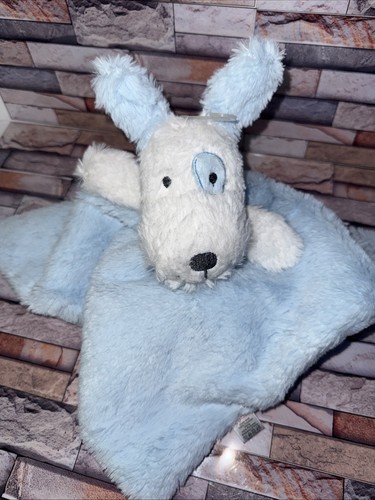 Head Shoulders Toes & Bows Plush BLUE PUPPY DOG Lovey Security Blanket - Picture 3 of 12