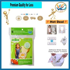 Potty Topper Disposable Toilet Seat Covers 10 Count   Child Safe, Sticky Fit