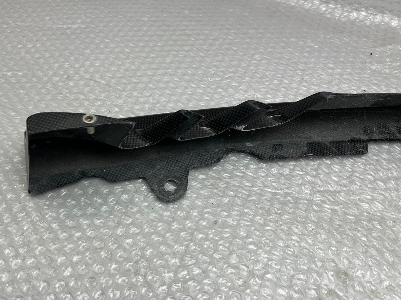 2020-2024 FERRARI SF90 FRONT BUMPER LEFT SPLITTER SPOILER LIP CARBON FIBER OEM