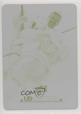 2021 Upper Deck Series 1 UD Canvas Printing Plate Yellow 1/1 Zach Hyman #C75 0c3