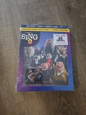 Sing 2 - Collector's Edition (Blu-ray, DVD) Target Excl. with Collectible Cards