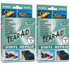 2 Pak - TEAR-AID Vinyl Repair Kit, Type B Clear Patch for Vinyl and Vinyl-Coated