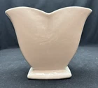 McCoy 6” Tulip White Glazed Ceramic Planter Vase Mid Century USA