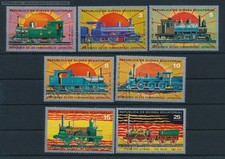 [123698] Equatorial Guinea 1972 Railway train eisenbahn locomotives  USED