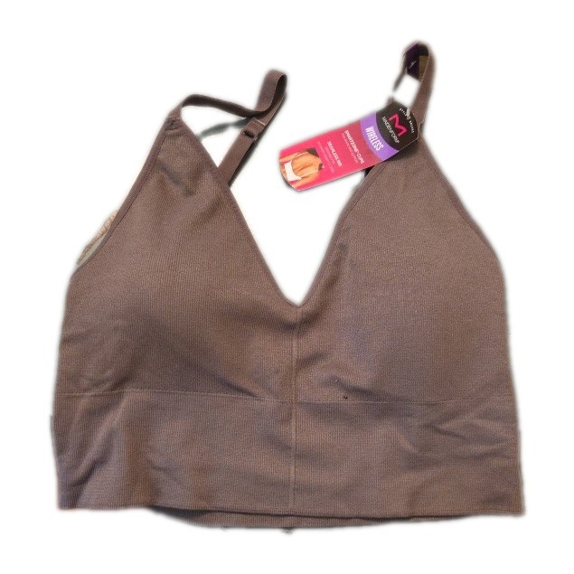 Maidenform Wireless Seamless Rib Smartzone Cups Iced Mocha Bra Womens 2xl