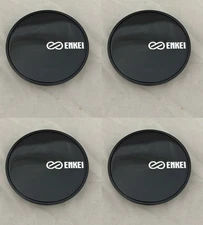 4 Cap Deal - Enkei CC-176 Wheel Center Cap Gloss Shiny Black with Snap Ring Wire