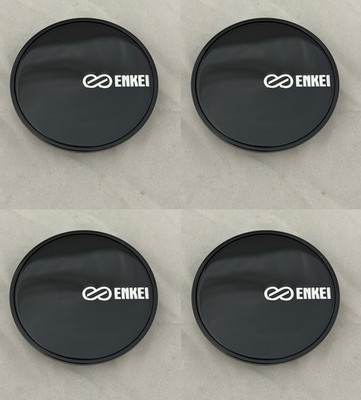 4 Cap Deal - Enkei CC-176 Wheel Center Cap Gloss Shiny Black with Snap Ring Wire