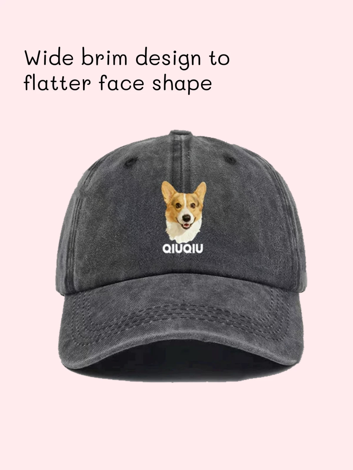 Personalized Pet Baseball Cap with Your Pet Photo, Adjustable & Sun Protection image 6