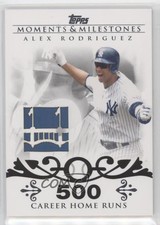 2008 Topps Moments & Milestones 500 HR Wall Relic Alex Rodriguez #MR-AR 7xr