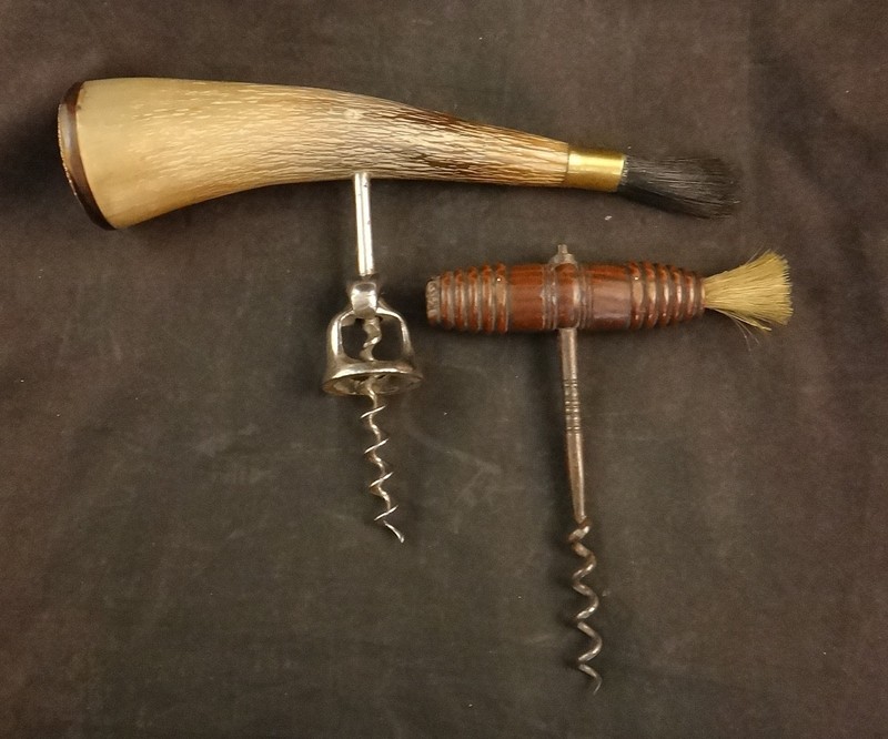 Two Antique English Corkscrews. One Georgian + Wielam & Son
