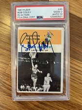 1961-62 Fleer - Bob Cousy #49 AUTO PSA 2 AUTO 10