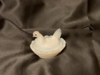 Vintage Westmoreland Milk Glass Hen on Nest Miniature Dish