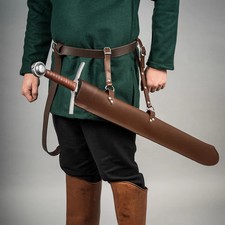 Mittelalter Wikinger Leder Schwert Frosch G&uuml;rtel Holster Scheide LARP Renaissance Ritter