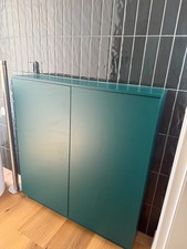 mobile bagno salvaspazio IDEA, verde petrolio, largo 90 cm, profondo 20.4 cm