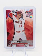 2025 Bowman’s Best Mike Trout Red Lava Color Match 1/5 Angels Trout On Fire 🔥