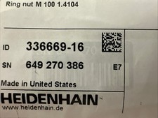 HEIDENHAIN encoder ring nut M 100 x 1.5 ID 336669-06 ID 336669-16 new in bag