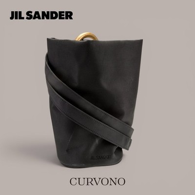 Jil Sander Nylon Bucket Bag Shoulder Crossbody Logo
