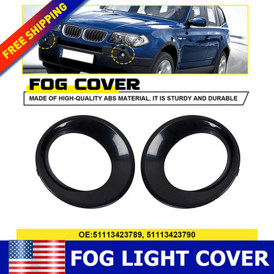 Front Bumper Insert Fog Light Lamp Cover Left+Right For 2007-2010 BMW X3 E83 LCI