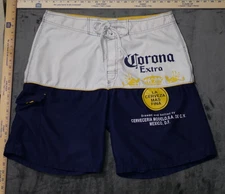 Corona Extra Beer Swim Trunks Board Shorts Mens Size 36 Beach Summer