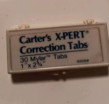 Vintage Typewriter Correction Carters Re-type White Out Tabs Strips Film