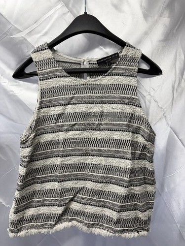 Generation Love Women's Black White Textured Sleeveless Top Size S. H3