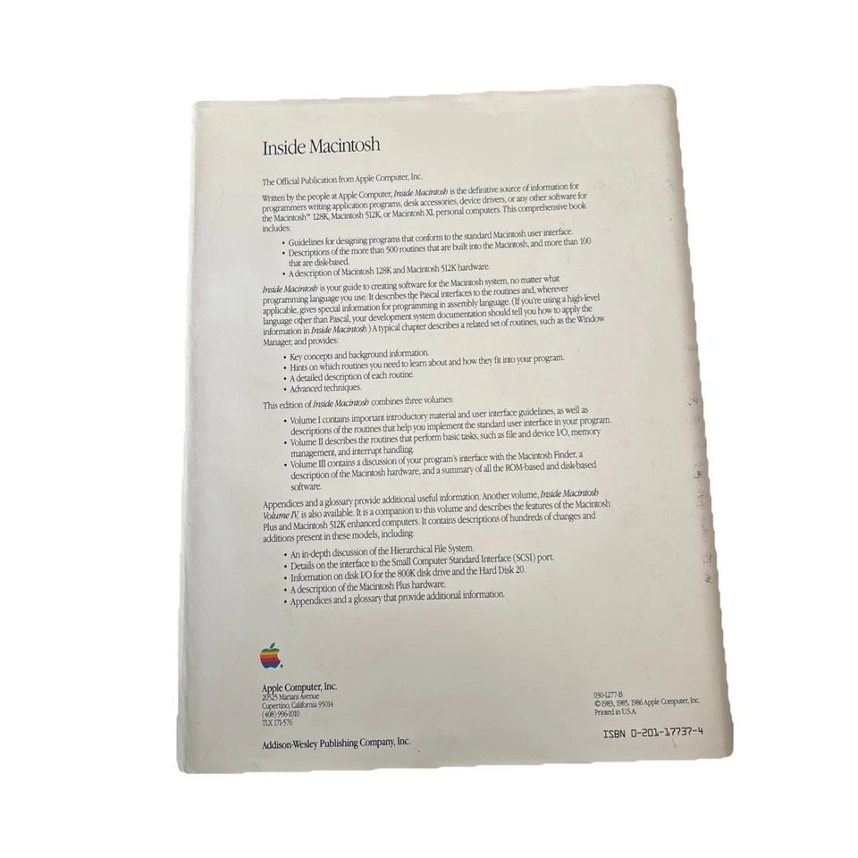 Inside Macintosh Volumes I II and III volumes One Two And Three RARE APPLE BOOK - Image 4 of 4