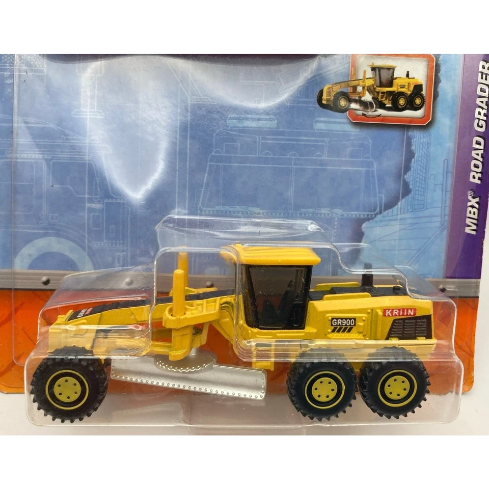 2010 Matchbox Real Working Parts Construction Diecast MBX Road Grader NIP - Image 2 of 4