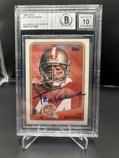 TOM RATHMAN SIGNED 1988 TOPPS ROOKIE CARD #41 BECKETT AUTO GRADE 10 GEM. rookie card picture