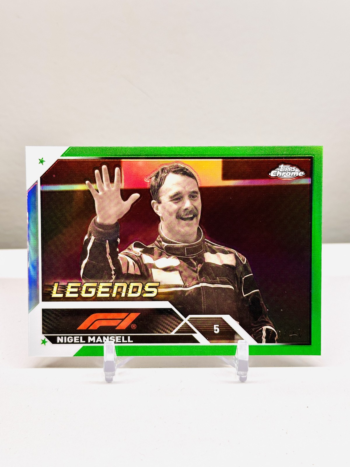 Nigel Mansell /99 2023 Topps Chrome Formula 1 - F1 Legends #197 Green Refractor