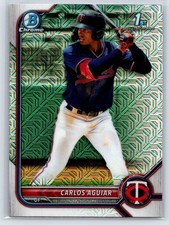 2022 Bowman Mega Box Carlos Aguiar BCP-1 Mojo Refractor Minnesota Twins			