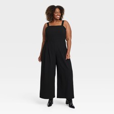 Ava  Viv Women's Tailored Jumpsuit Stretch Crepe Wide Leg