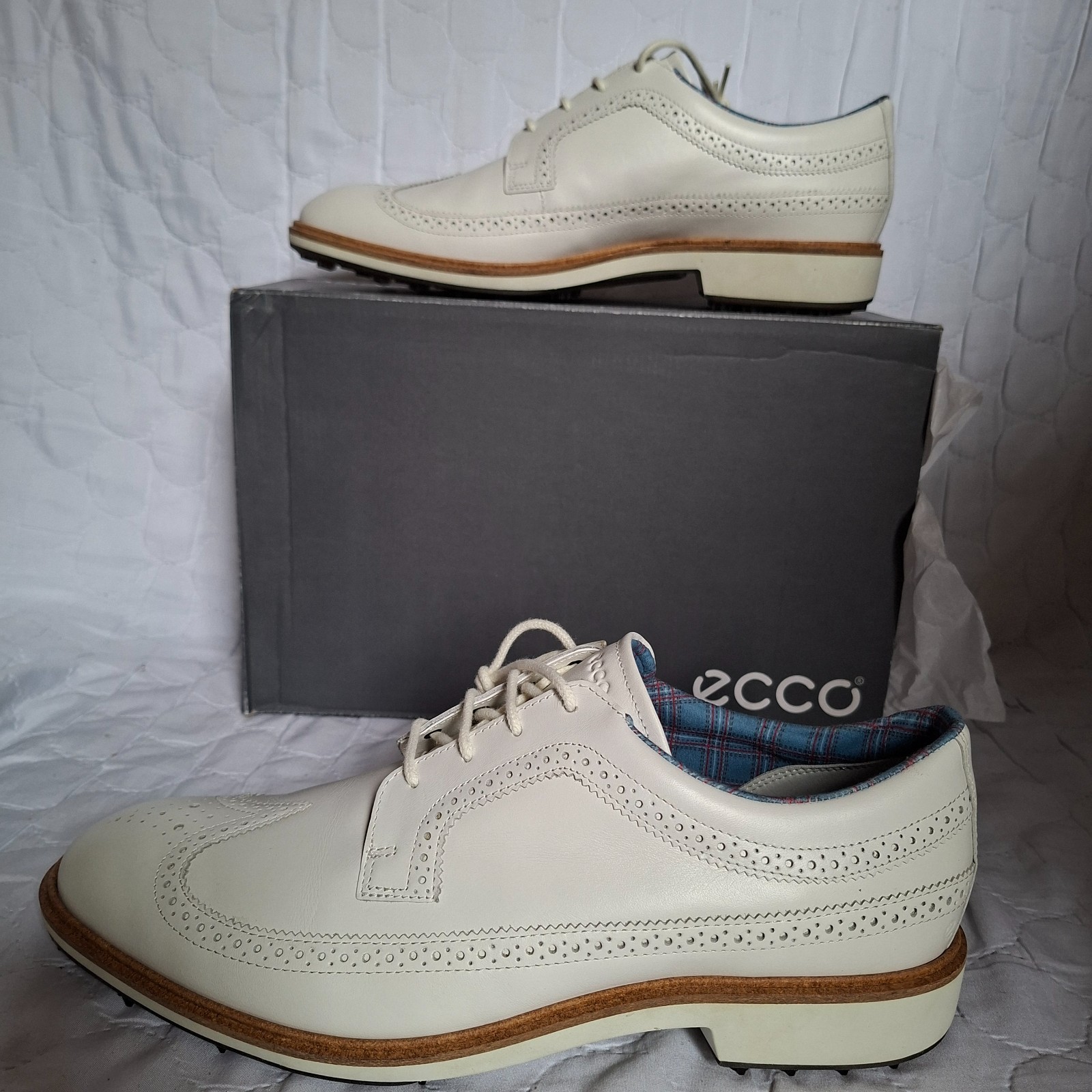 Rrp £180. ECCO Men's Classic Hybrid Spikeless Golf Shoes UK 9 EU 43 White