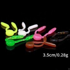 100pcs Fishing Soft Plastic Lures Float Fishy Smell Fishing Baits 3.3cm/0.28g