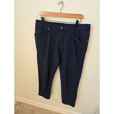 Lululemon Mens ABC Style Navy Stretch Golf Pants Size 34 Technical Trouser