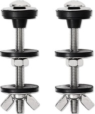 2PCS M6 Universal Toilet Tank to Bowl Bolts Kit, Heavy Duty Stainless Steel Toil