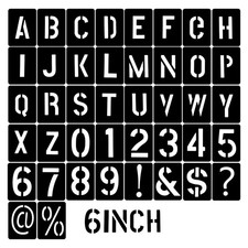 42 Pcs Letter and Number Stencil Set - 4 Inch Reusable Alphabet 