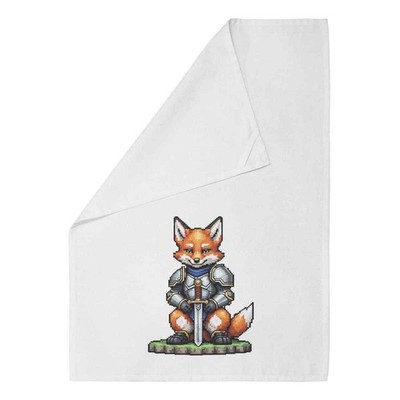 Geschirrtuch/Geschirrtuch 'Pixel Art Fox Knight' Baumwolle (TW063806)
