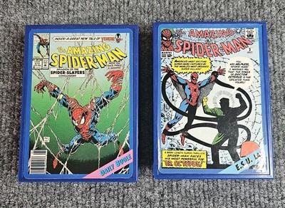 Vintage Spiderman Pocket Comics Toybiz Lot of 2 Daily Bugle E.S.U. Lab Mini Figs