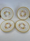Vintage FIesta Ware HLC Casual Yellow Carnation 4 10 Inch Dinner Plates 1960's