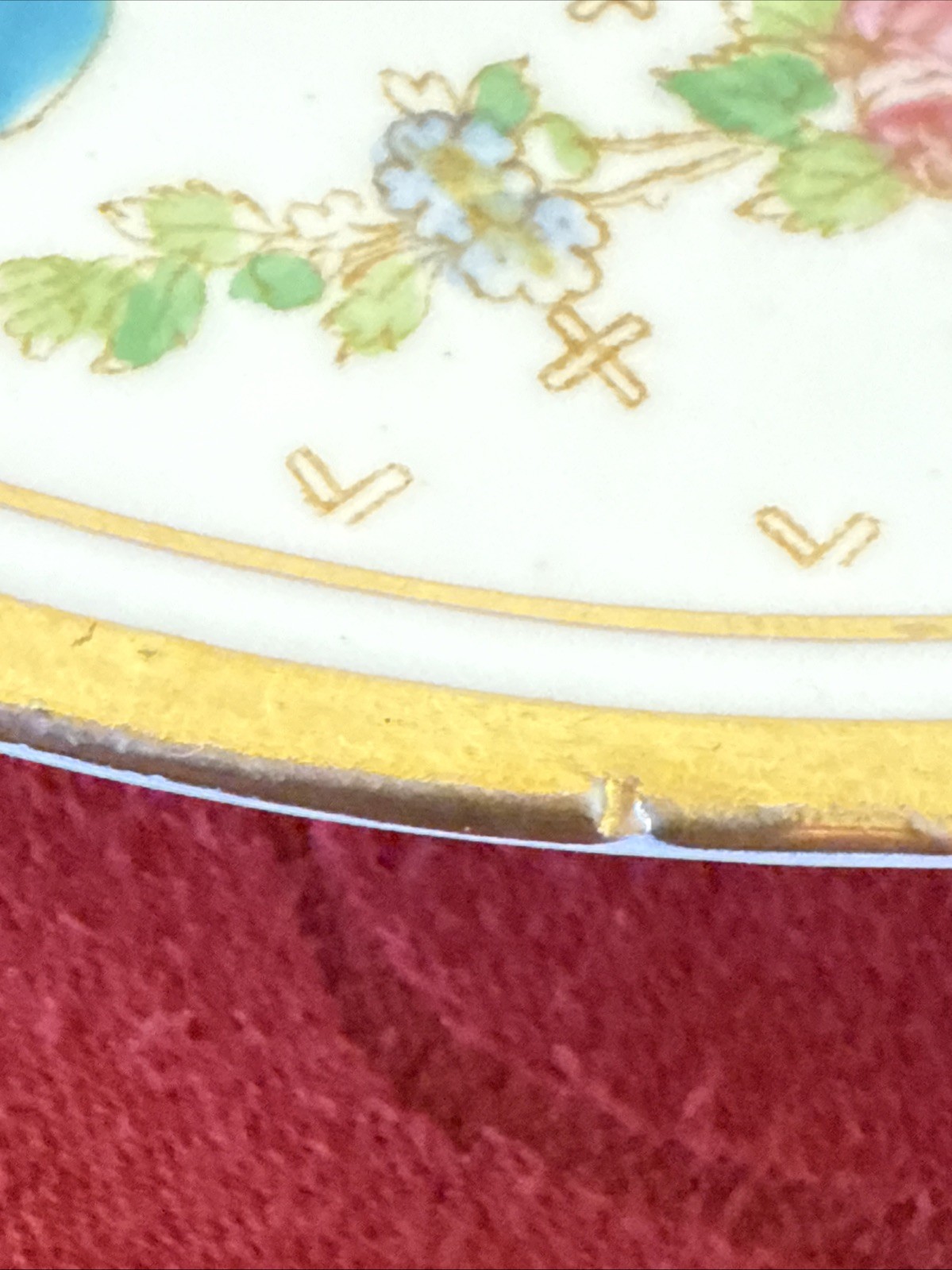 3 Antique Redfern & Drakeford, England, Balmoral China Floral Bread Plates